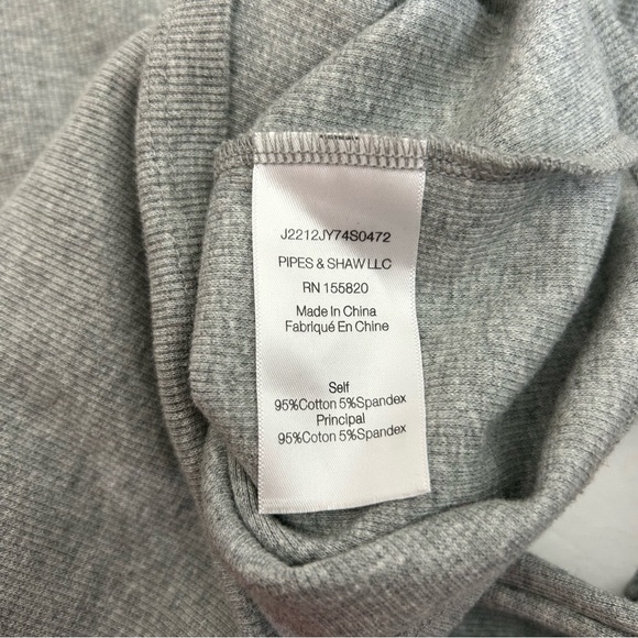 Veronica Beard Ruffled Avedon Ribbed jersey knit Long Sleeve Gray Blouse Sz M - Picture 8 of 11